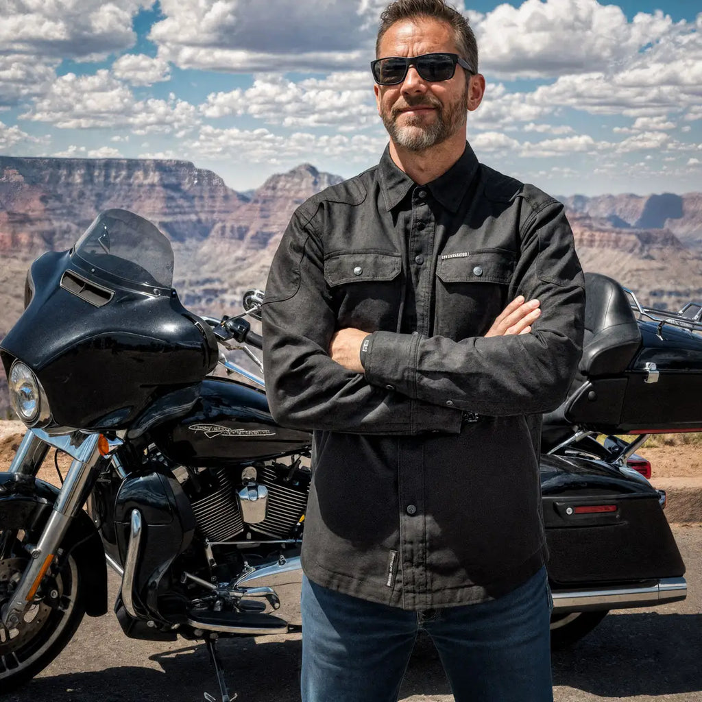 Hot Leathers Men's Waxed Cotton Concealed Carry Shirt Jacket