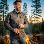 Hot Leathers Men's Waxed Cotton Concealed Carry Shirt Jacket