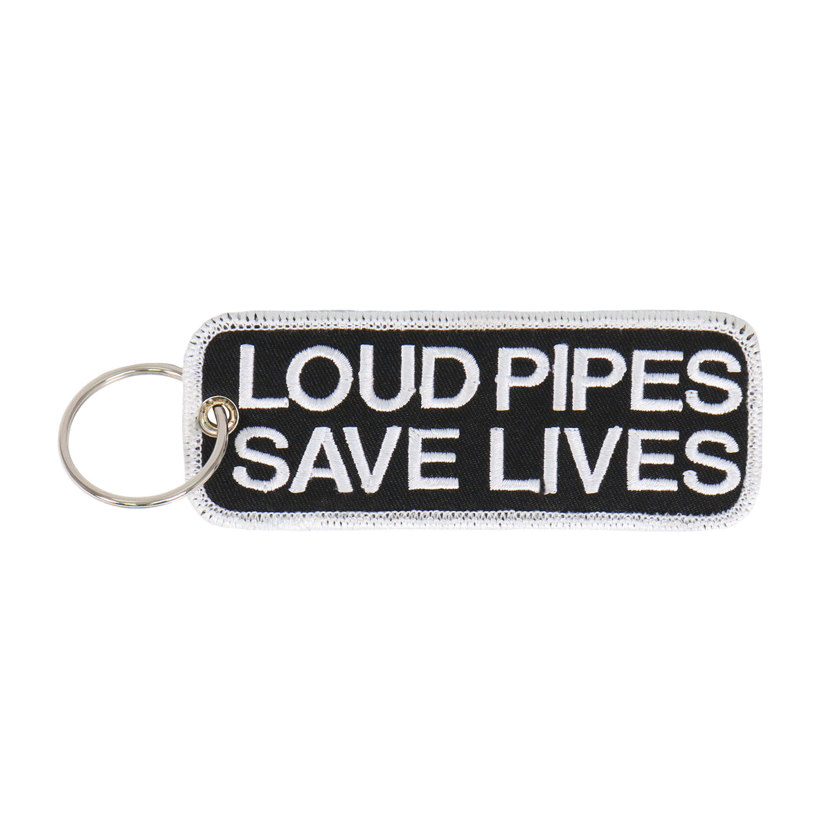 Hot Leathers KCH1001 Loud Pipes Save Lives Embroidered Key Chain