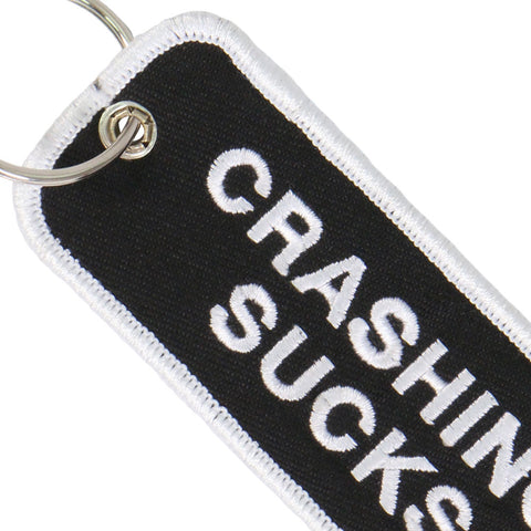 Hot Leathers KCH1046 Crashing Sucks Embroidered Key Chain