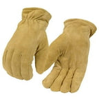 M-Boss Motorcycle Apparel BOS37552 Men's Sand Color Thermal Lined Gloves Made of USA Deer Suede