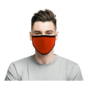 Milwaukee Leather (Multi-Pack) MP7924FM 'Black and Orange' 100 % Cotton Protective Face Mask with Optional Filter Pocket