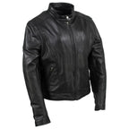 Milwaukee Leather USA MADE MLJKL5001 Women's Black Foxy Premium Motorcycle Leather Jacket with Vents