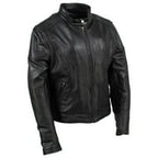 Milwaukee Leather USA MADE MLJKL5001 Women's Black Foxy Premium Motorcycle Leather Jacket with Vents