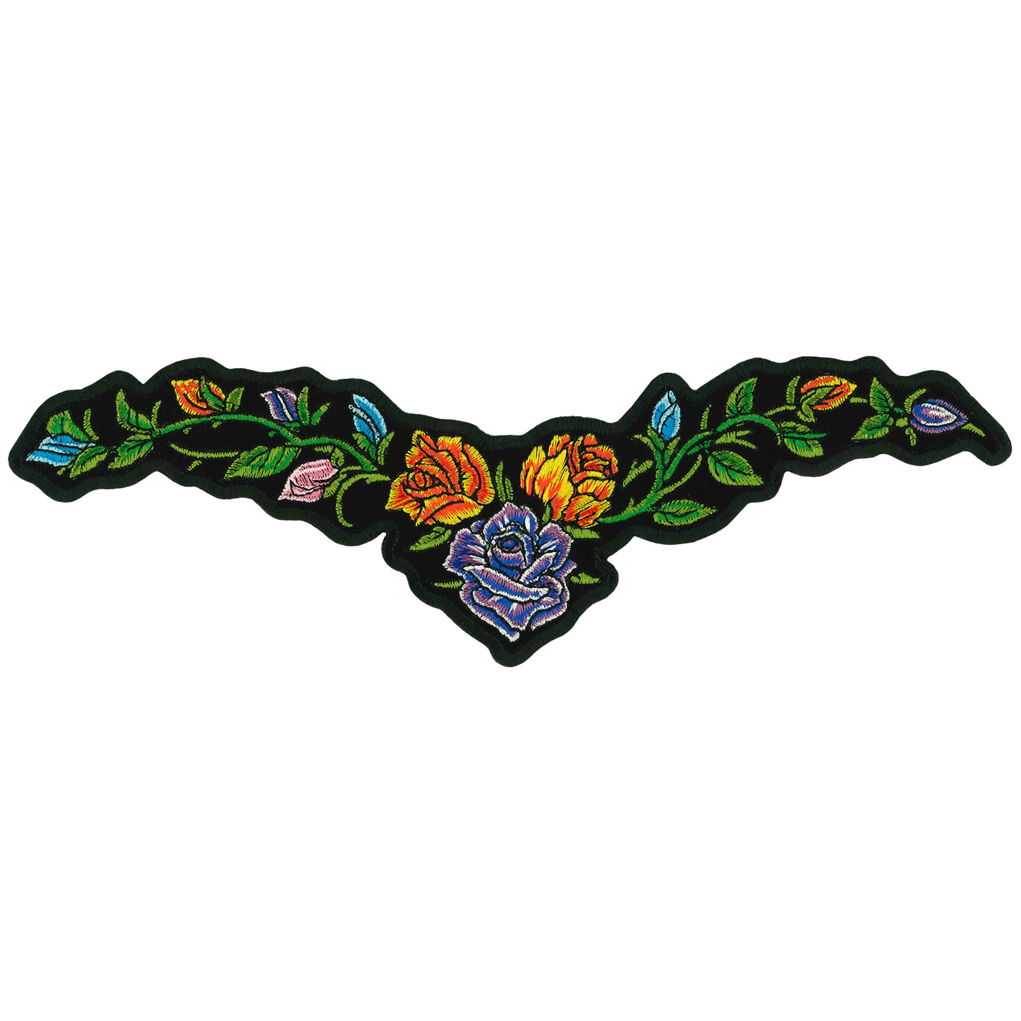 Hot Leathers Embroidered Patch Floral Vine Design 9W x 2H PCA5085