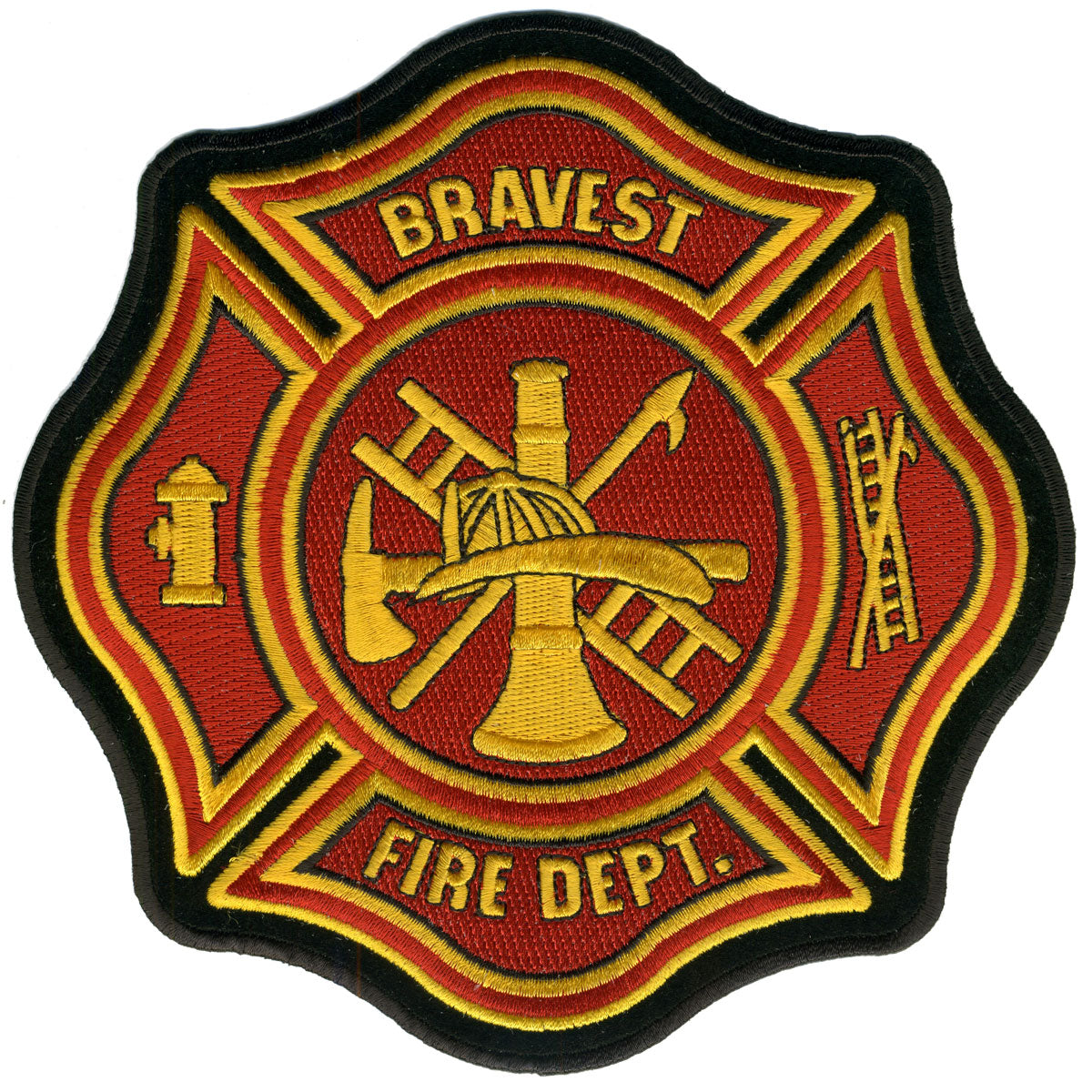 Hot Leathers Hot Leathers Fire Department 4 Embroidered Patch - Iron-On or Sew-On - PPA3100