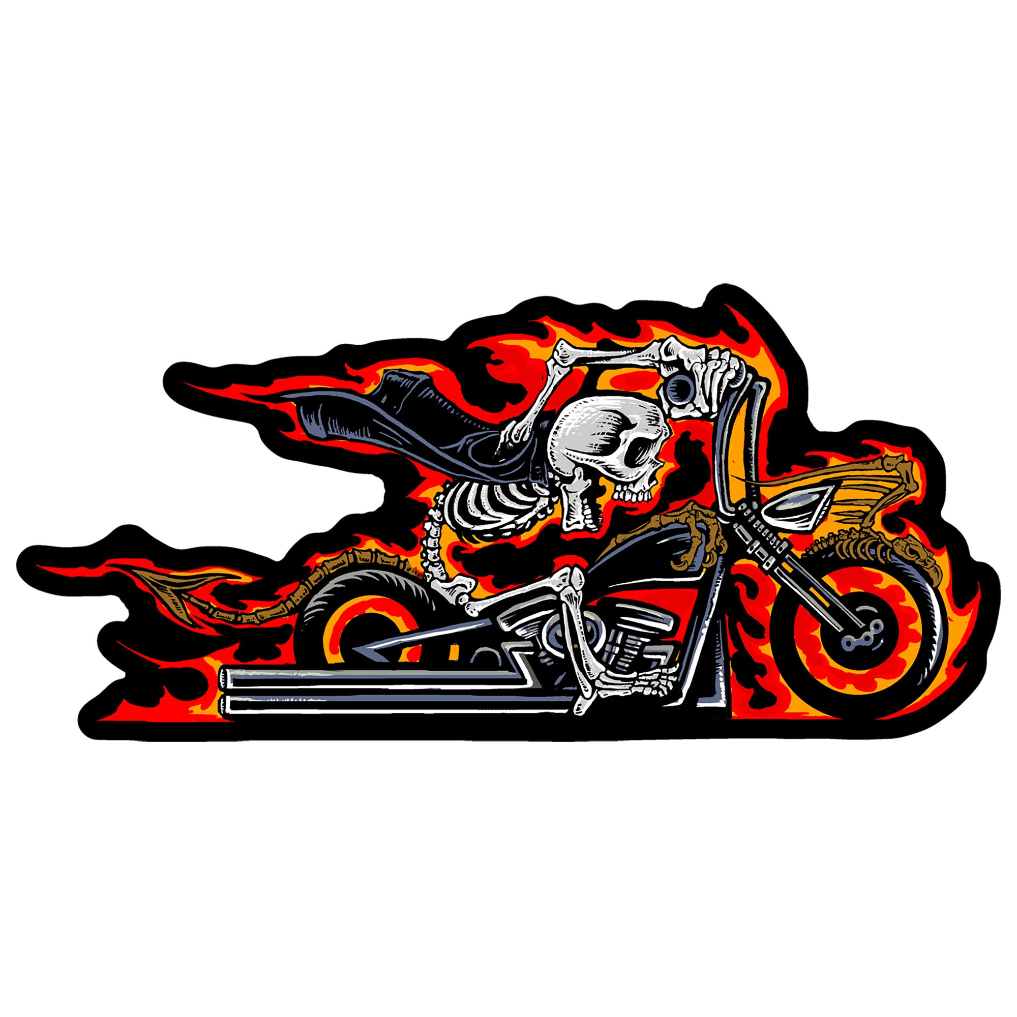Hot Leathers Heck Rider Embroidered Patch - 10" W x 5" H - Iron-On or Sew-On - PPA5978