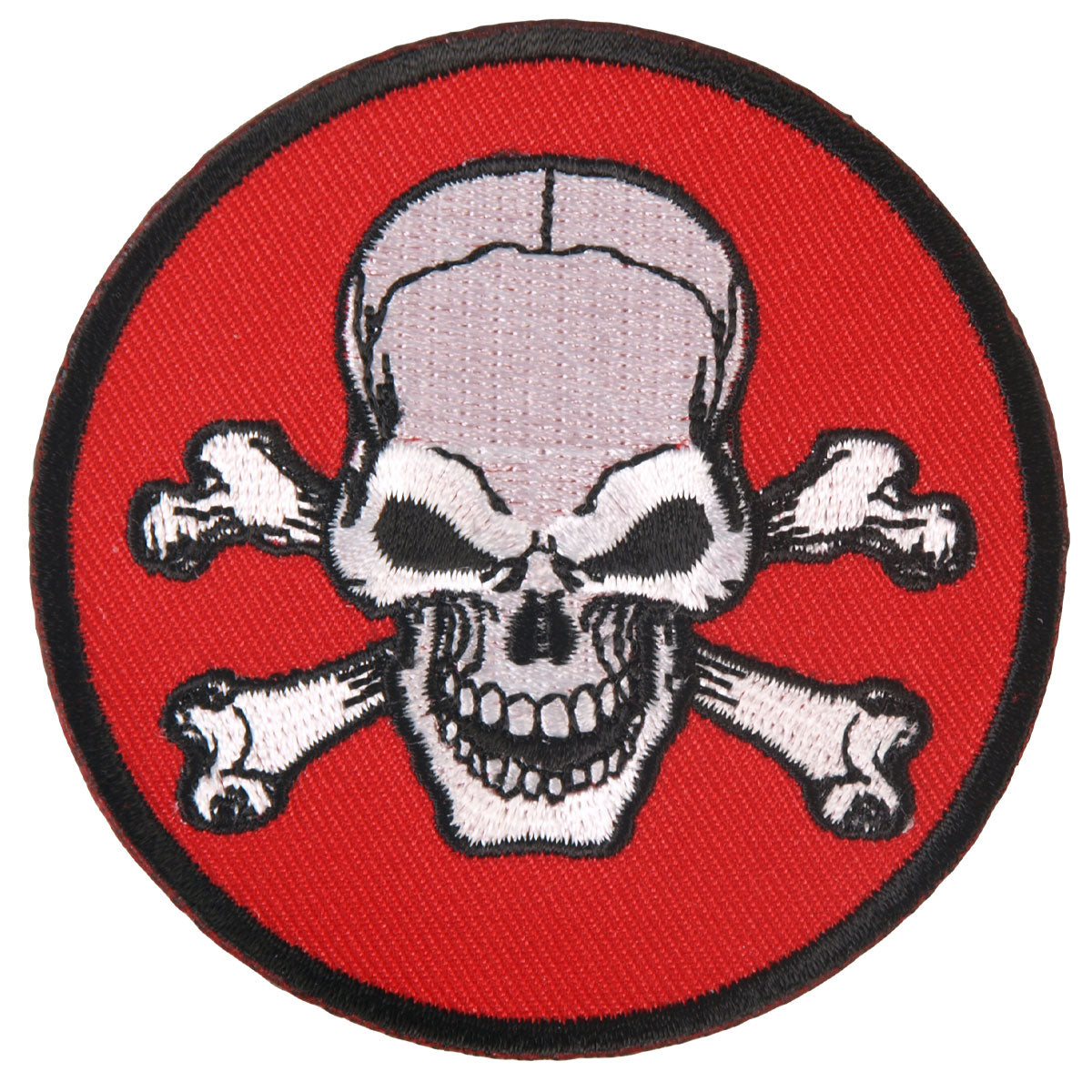 Hot Leathers Poison Skull Embroidered Patch - 3" W x 3" H - Iron-On or Sew-On - PPA6640