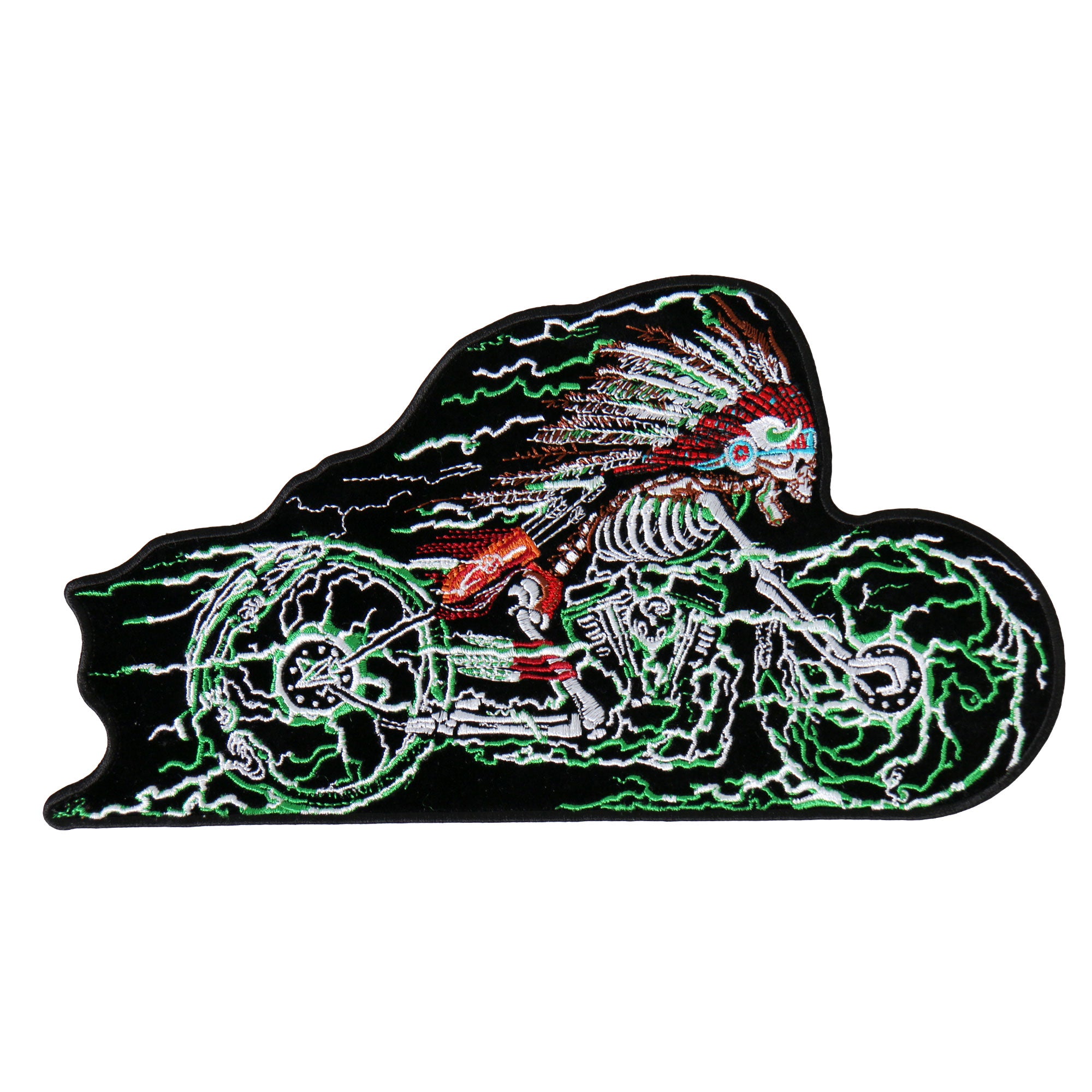 Hot Leathers Skeleton Cycle Inhouse 5 Embroidered Patch - Iron-On or Sew-On - PPA8200