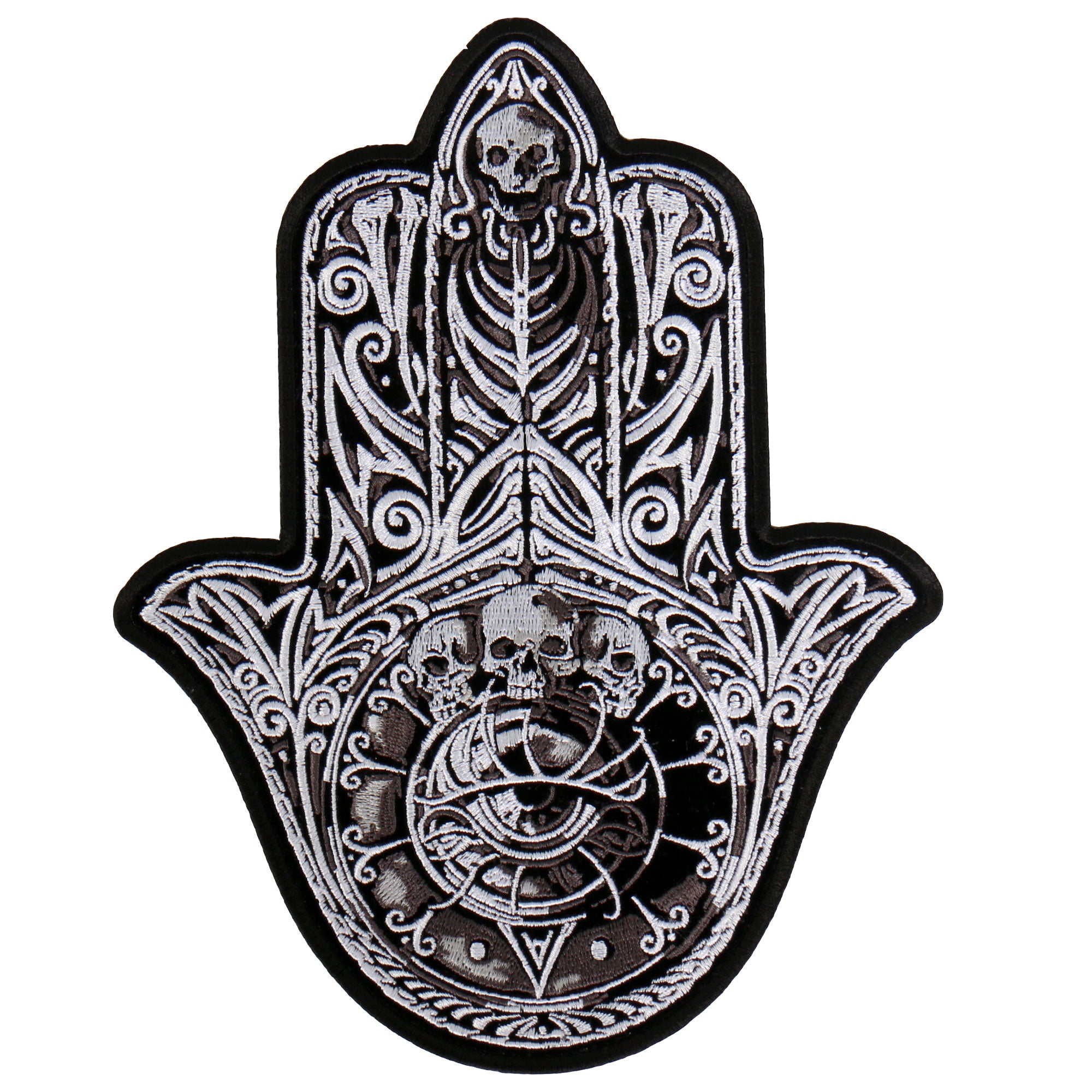 Hot Leathers Hand of Fatima Multi 4 Embroidered Patch - Iron-On or Sew-On - PPA8545