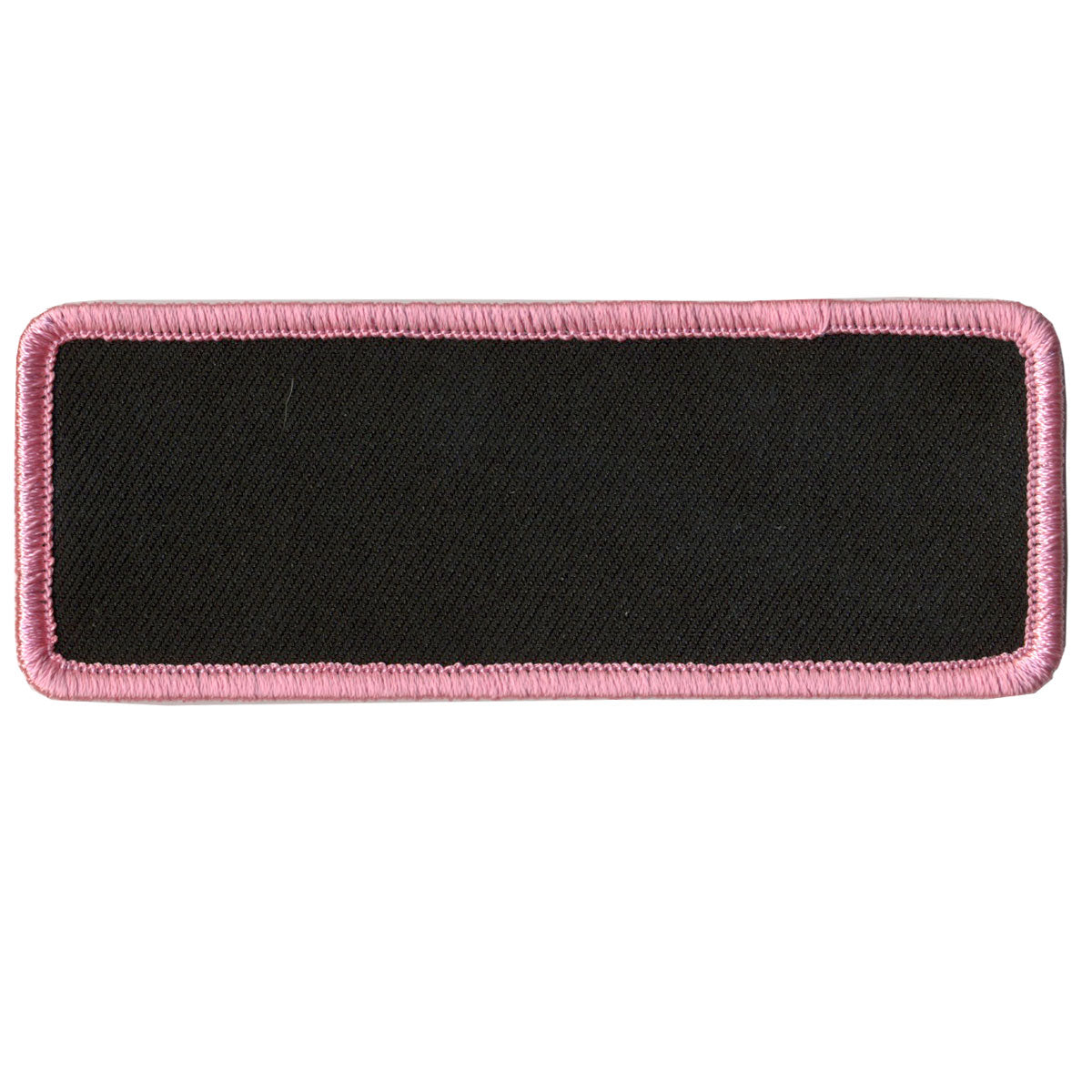 Hot Leathers Black Background Pink Trim Embroidered Patch - 4" W x 1.5" H  Sew-On - PPP1007
