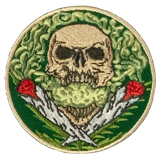 Hot Leathers POT SKULL 3" x 3" Embroidered Patch