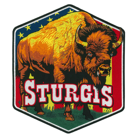 Hot Leathers Sturgis Bison Americana 10" Patch PPQ2679