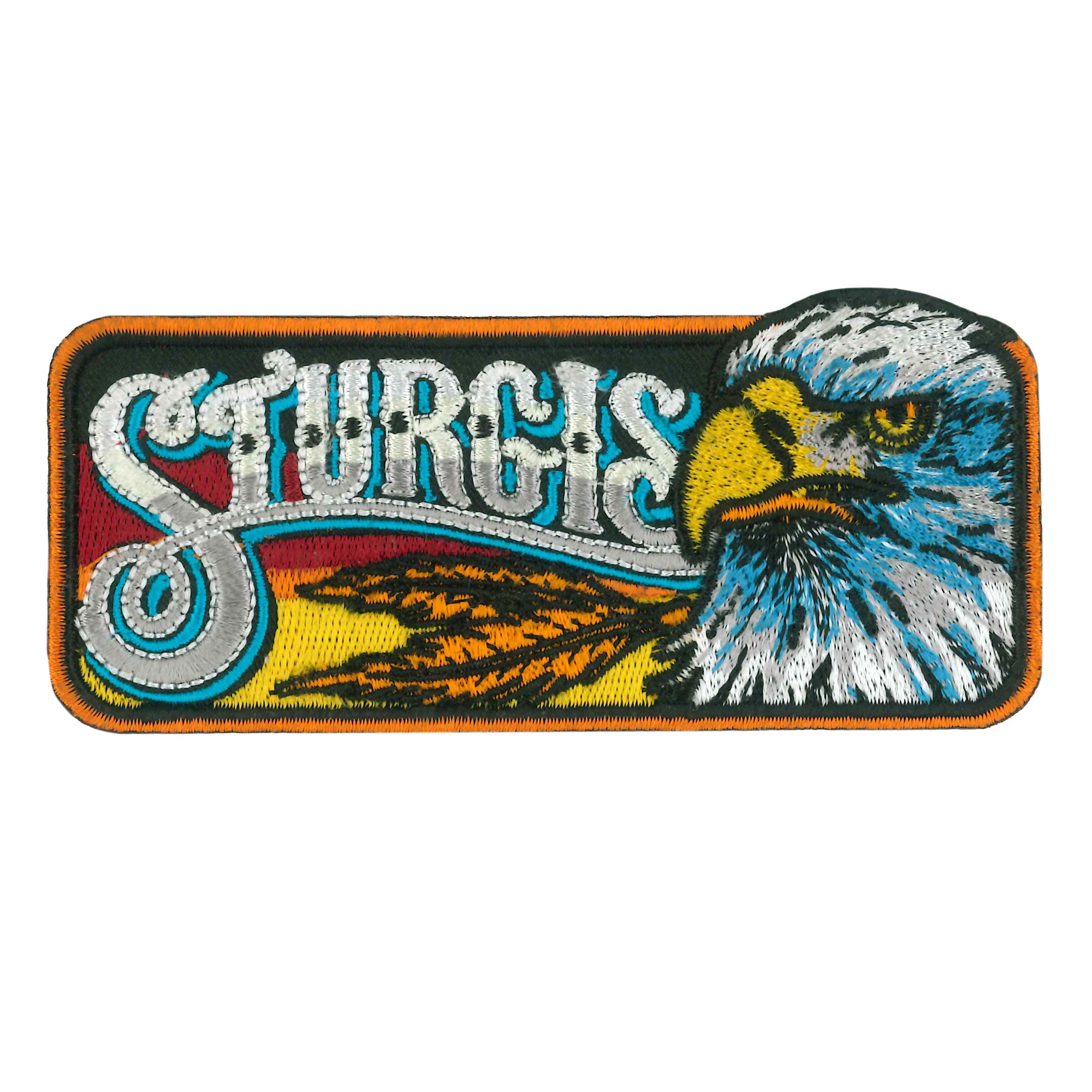 Hot Leathers Sturgis Eagle Feathers Embroidered Patch - 4.5" x 2" - Iron-On or Sew-On - PPQ2703
