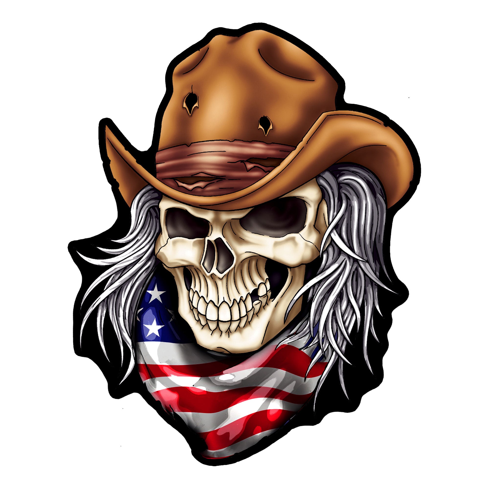 Hot Leathers Cowboy USA Embroidered Patch - 2" x 2.5" - Iron-On or Sew-On - PPQ2750