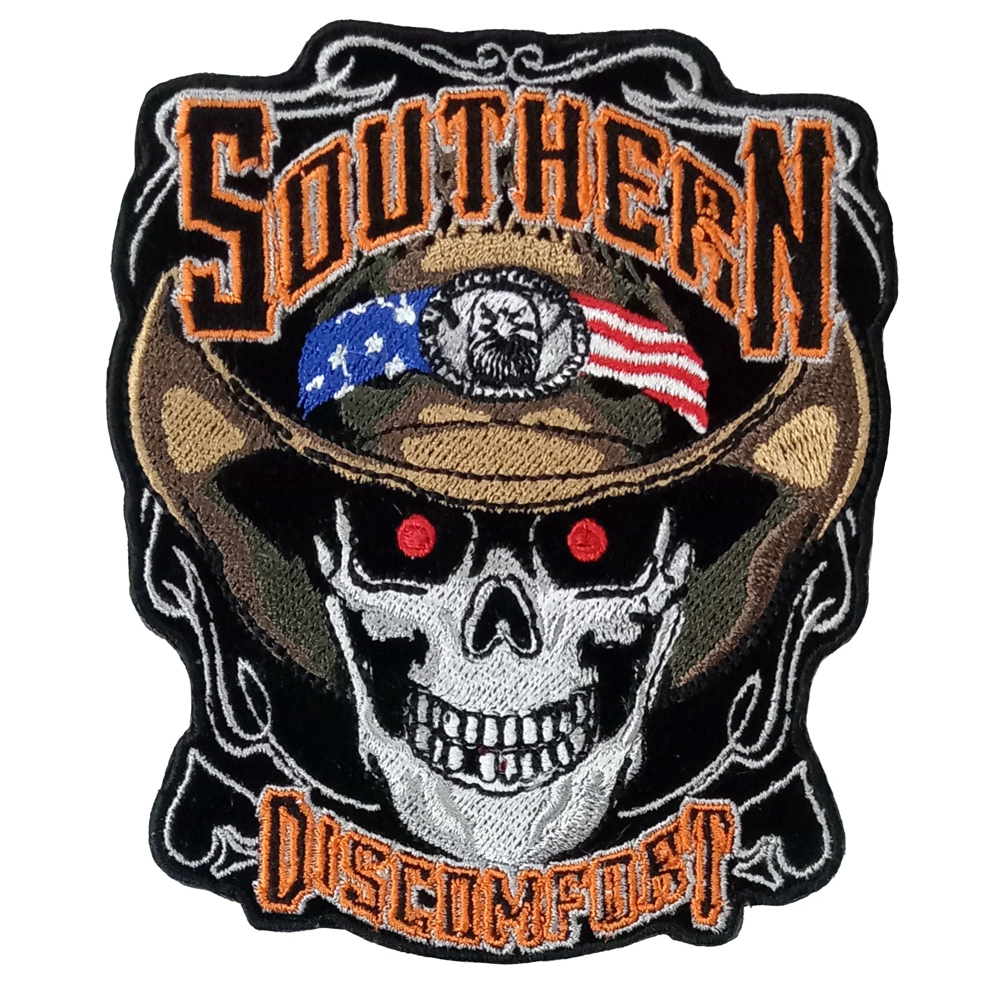 Hot Leathers Southern Discomfort Embroidered Patch - 10 x 11.9 - Iron-On or Sew-On - PPQ2769