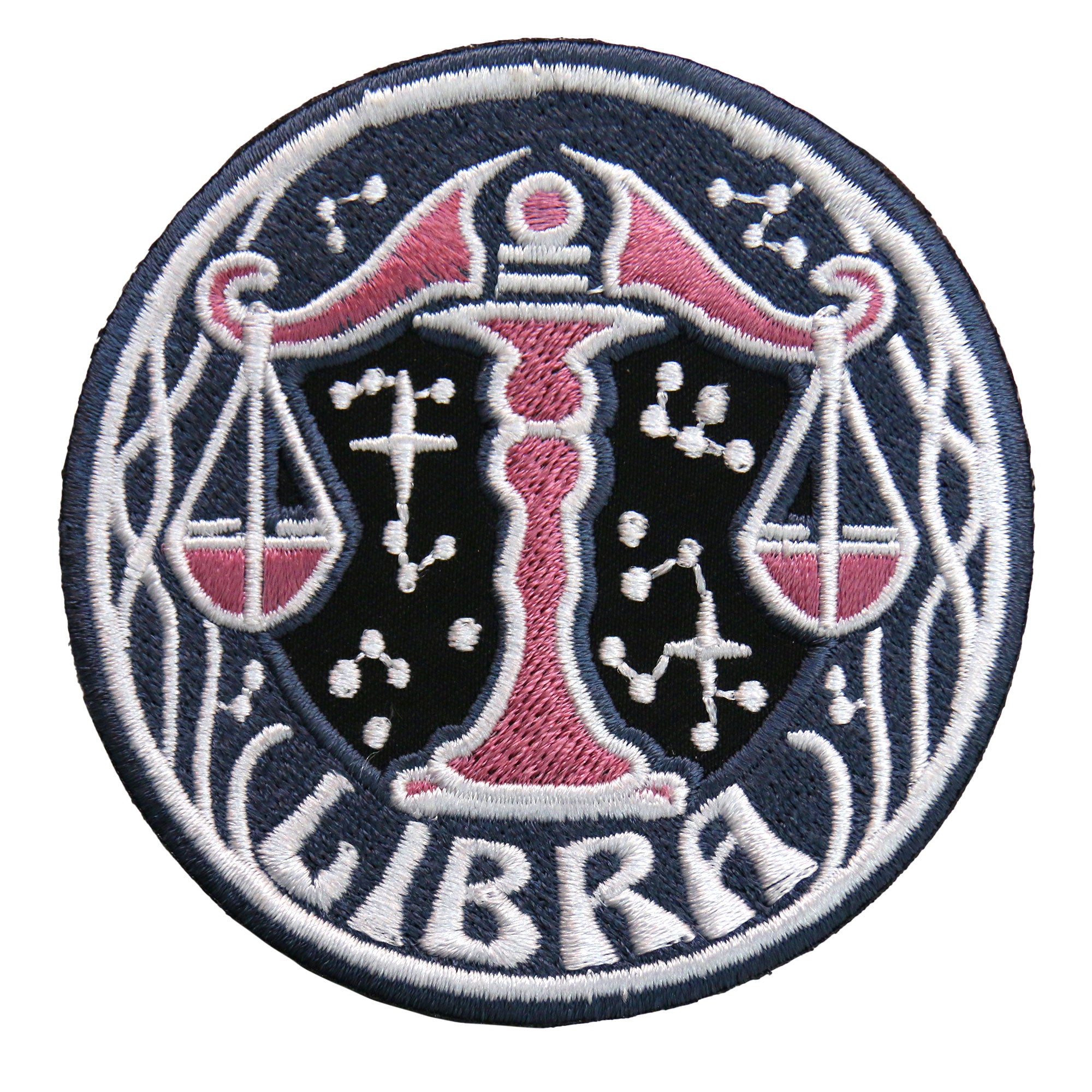 Hot Leathers Libra Embroidered Patch - 3" x 3" - Iron-On or Sew-On - PPQ2920