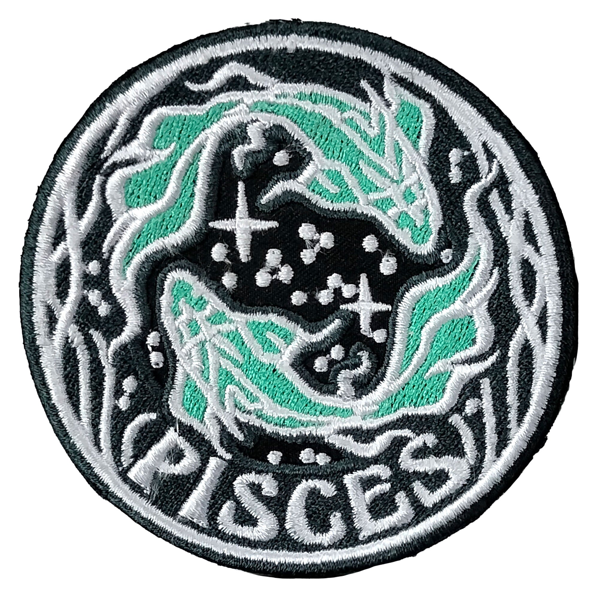 Hot Leathers Pisces Embroidered Patch - 3" x 3" - Iron-On or Sew-On - PPQ2930