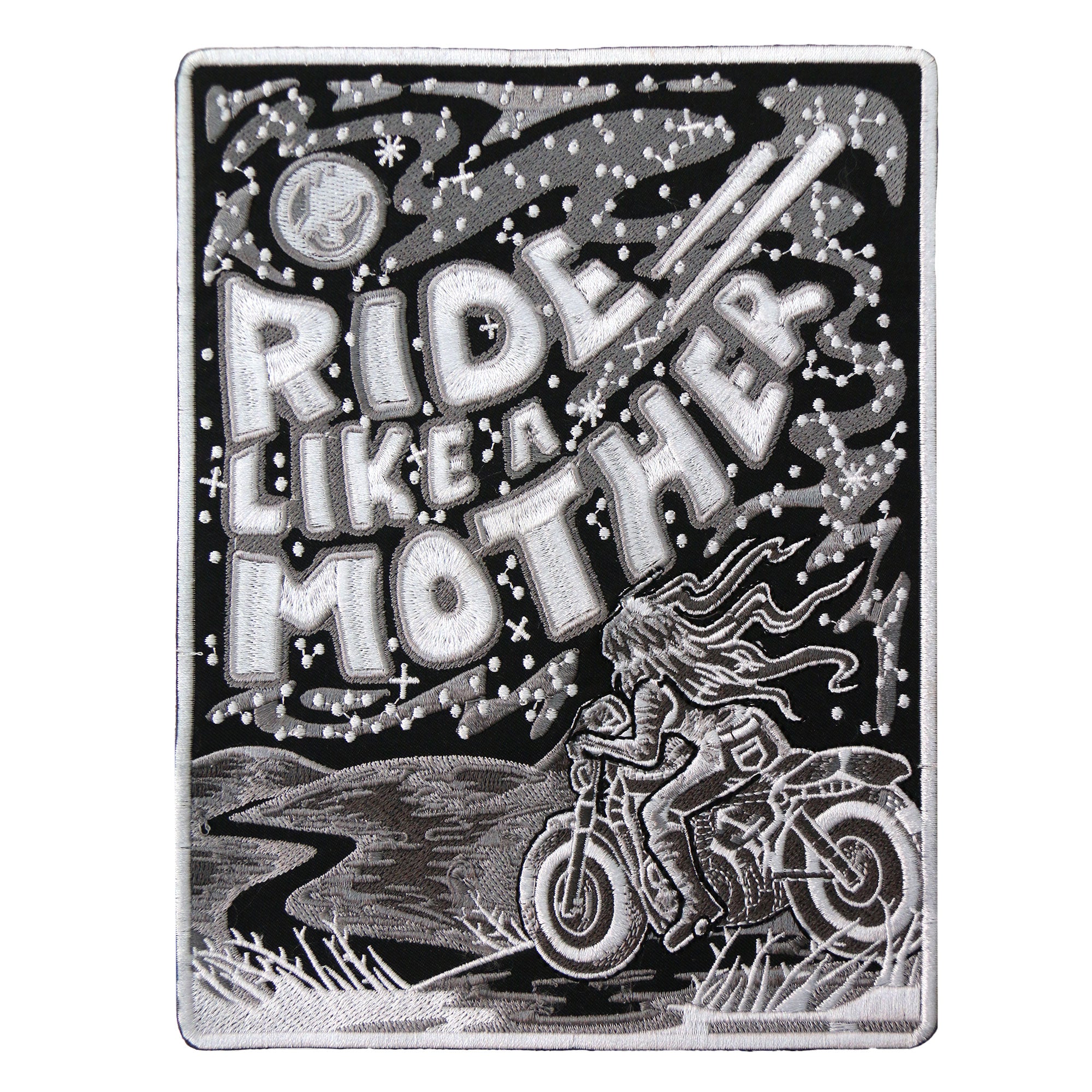 Hot Leathers Ride Like a Mother Embroidered Patch - 6" x 8" - Iron-On or Sew-On - PPQ3049