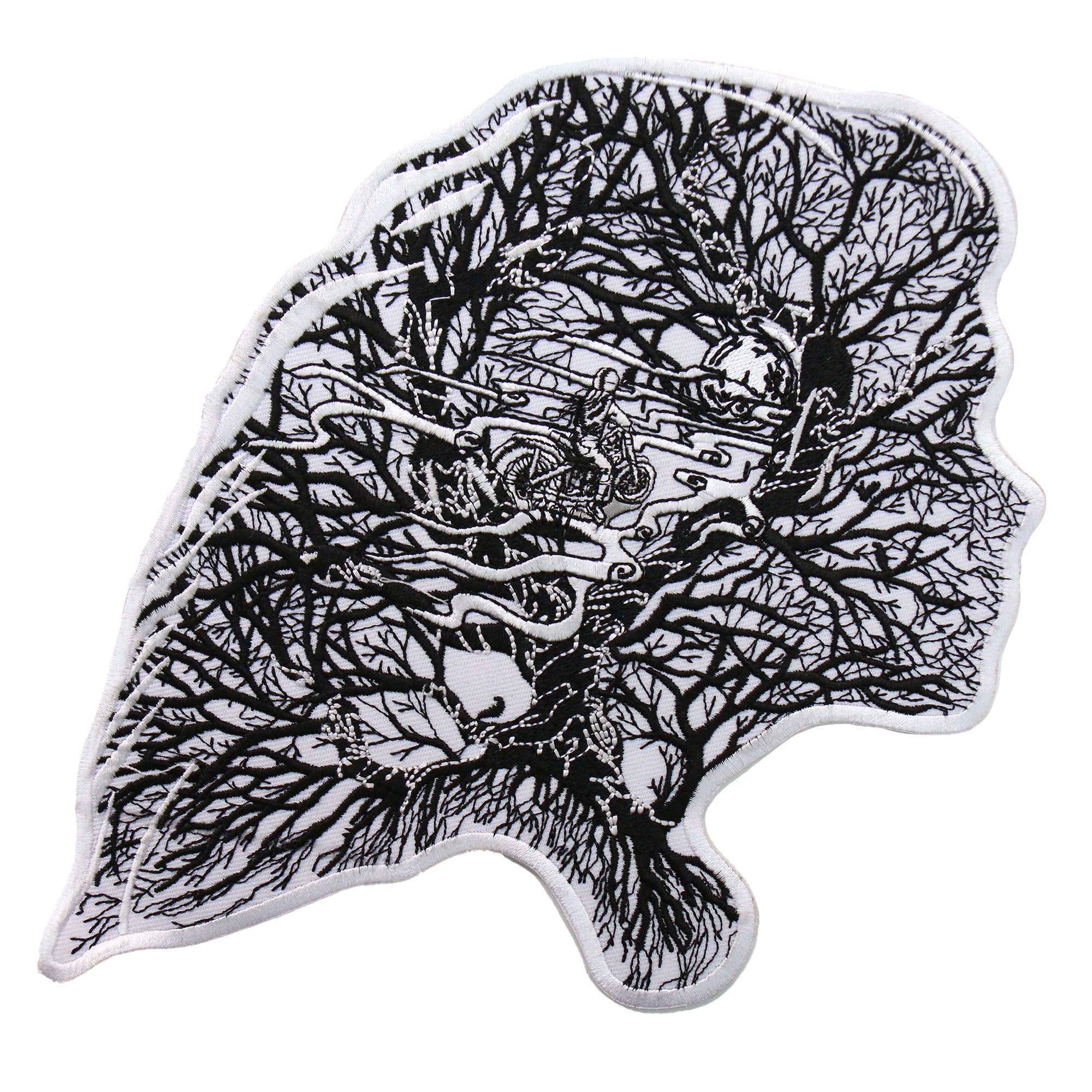 Hot Leathers Riding Tree Silhouette 9 Embroidered Patch - Iron-On or Sew-On - PPQ3059
