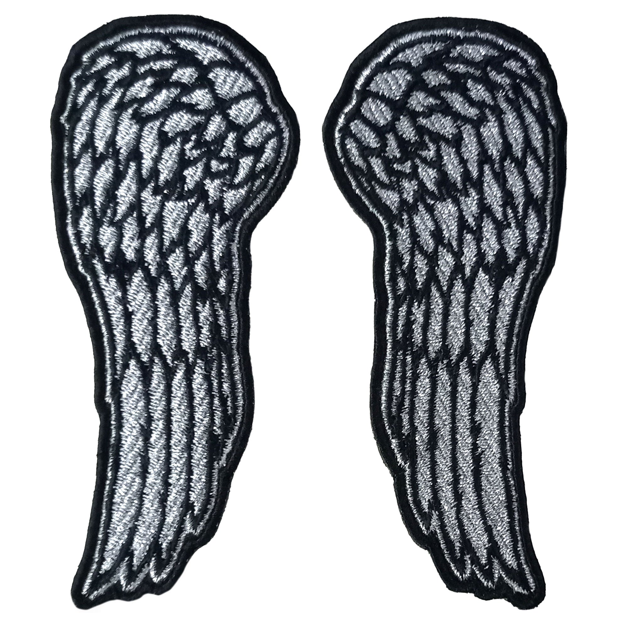 Hot Leathers Hot Leathers Angel Wings Embroidered Patch - 2" W x 5" H - Iron-On or Sew-On - PPS1045