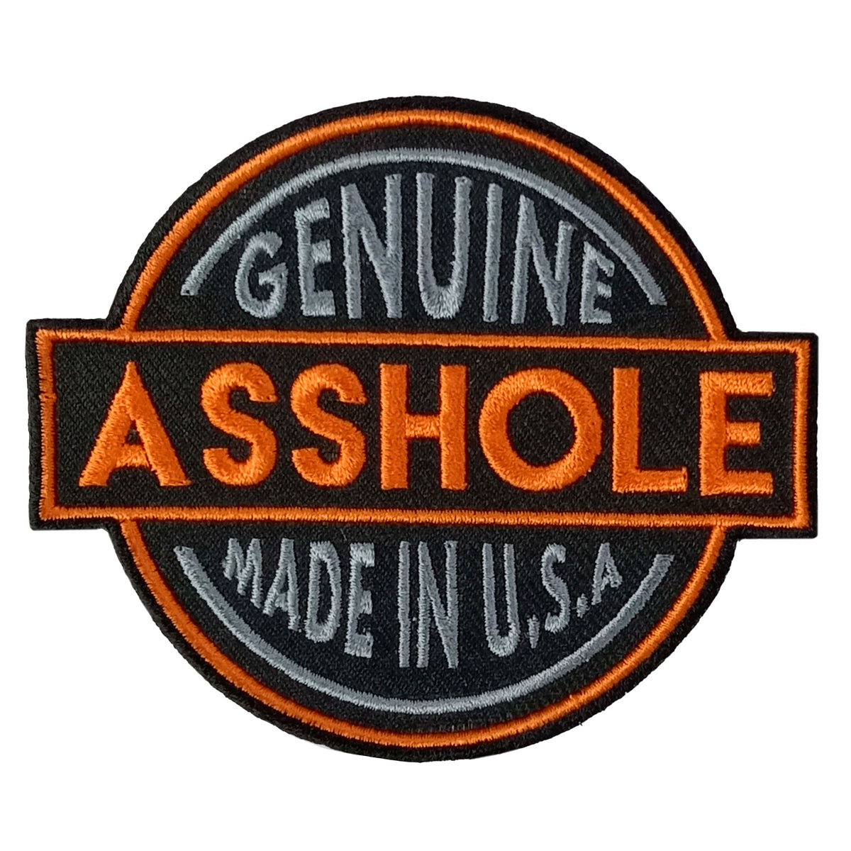 Hot Leathers GENUINE ASSHOLE MADE USA 4" x 4" Embroidered Patch