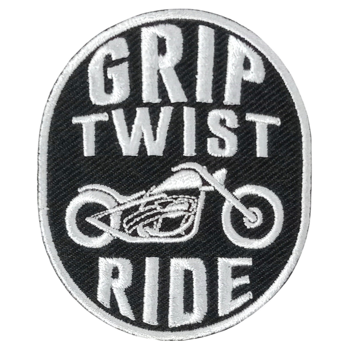 Hot Leathers GRIP TWIST RIDE 3" x 3" Embroidered Patch