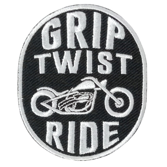 Hot Leathers GRIP TWIST RIDE 3" x 3" Embroidered Patch