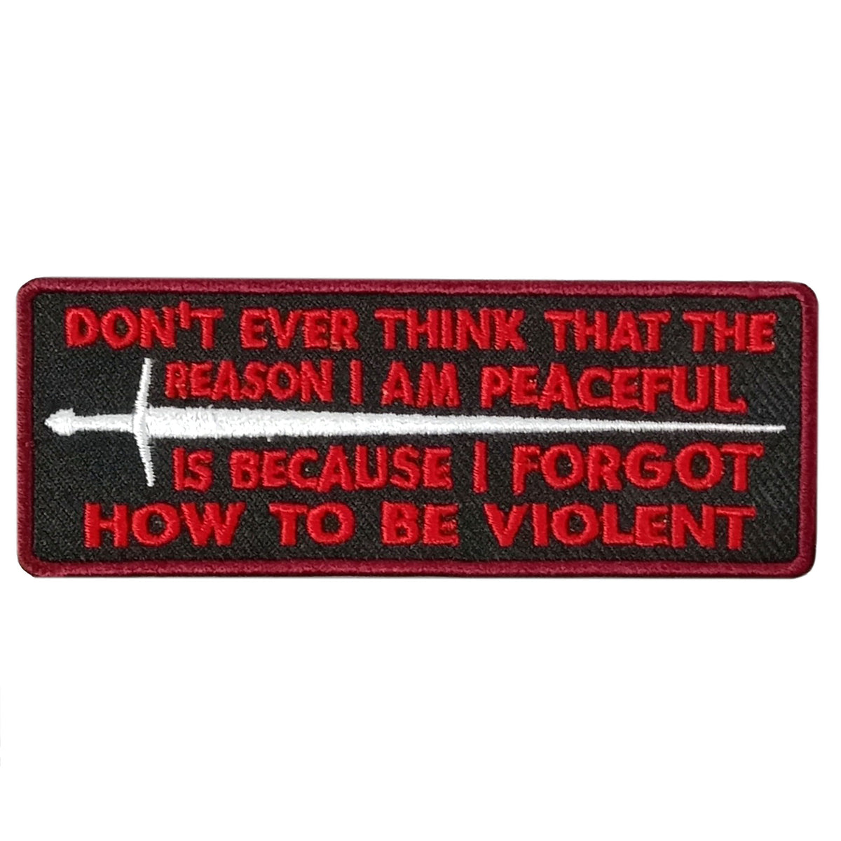 Hot Leathers REASON I AM PEACEFUL 4" x 2" Embroidered Patch