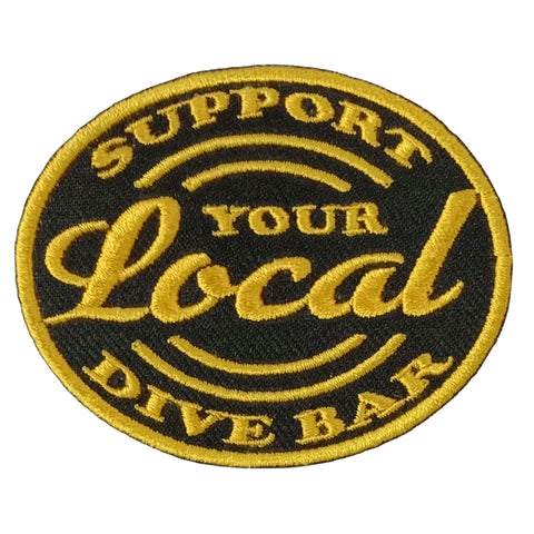 Hot Leathers SUPPORT DIVE BAR 3" x 3" Embroidered Patch