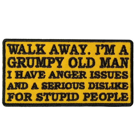 Hot Leathers WALK AWAY IM GRUMPY 4" x 2" Embroidered Patch