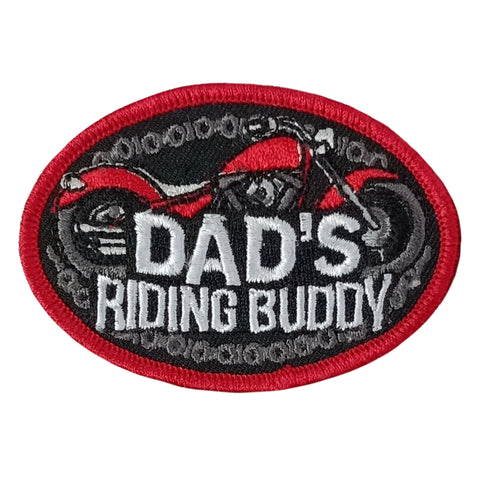 Hot Leathers DADS RIDING BUDDY 3" x 2" Embroidered Patch