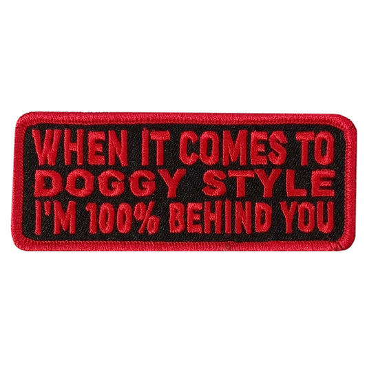 Hot Leathers DOGGIE STYLE 4" x 1.5" Embroidered Patch