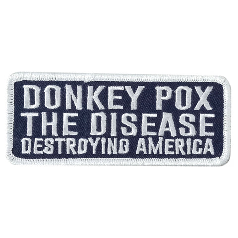 Hot Leathers DONKY POX 4" x 1.5" Embroidered Patch