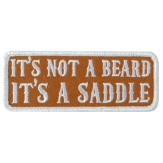 Hot Leathers NOT A BEARD 4" x 1.5" Embroidered Patch