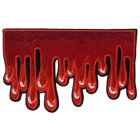 Hot Leathers BLOOD DRIPS 6" x 3.8" Embroidered Patch