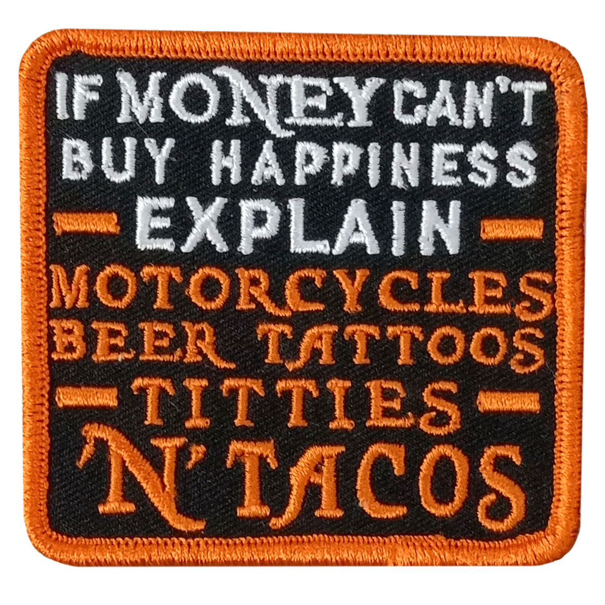 Hot Leathers IF MONEY 3" x 2.8" Embroidered Patch