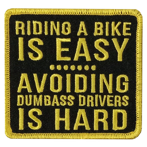 Hot Leathers RIDING A BIKE 3" x 2.8" Embroidered Patch