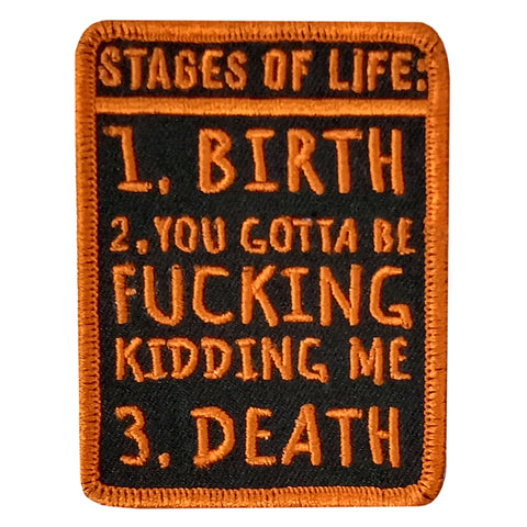 Hot Leathers STAGES OF LIFE 2.25" x 3" Embroidered Patch