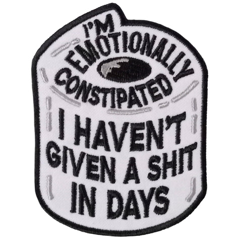 Hot Leathers CONSTIPATED 3 x 3.75" Embroidered Patch