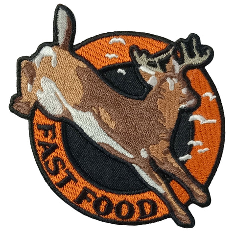 Hot Leathers FAST FOOD 3.5 x 3.6" Embroidered Patch