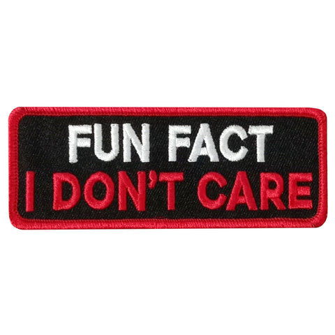 Hot Leathers FUN FACT 4 x 1.5" Embroidered Patch