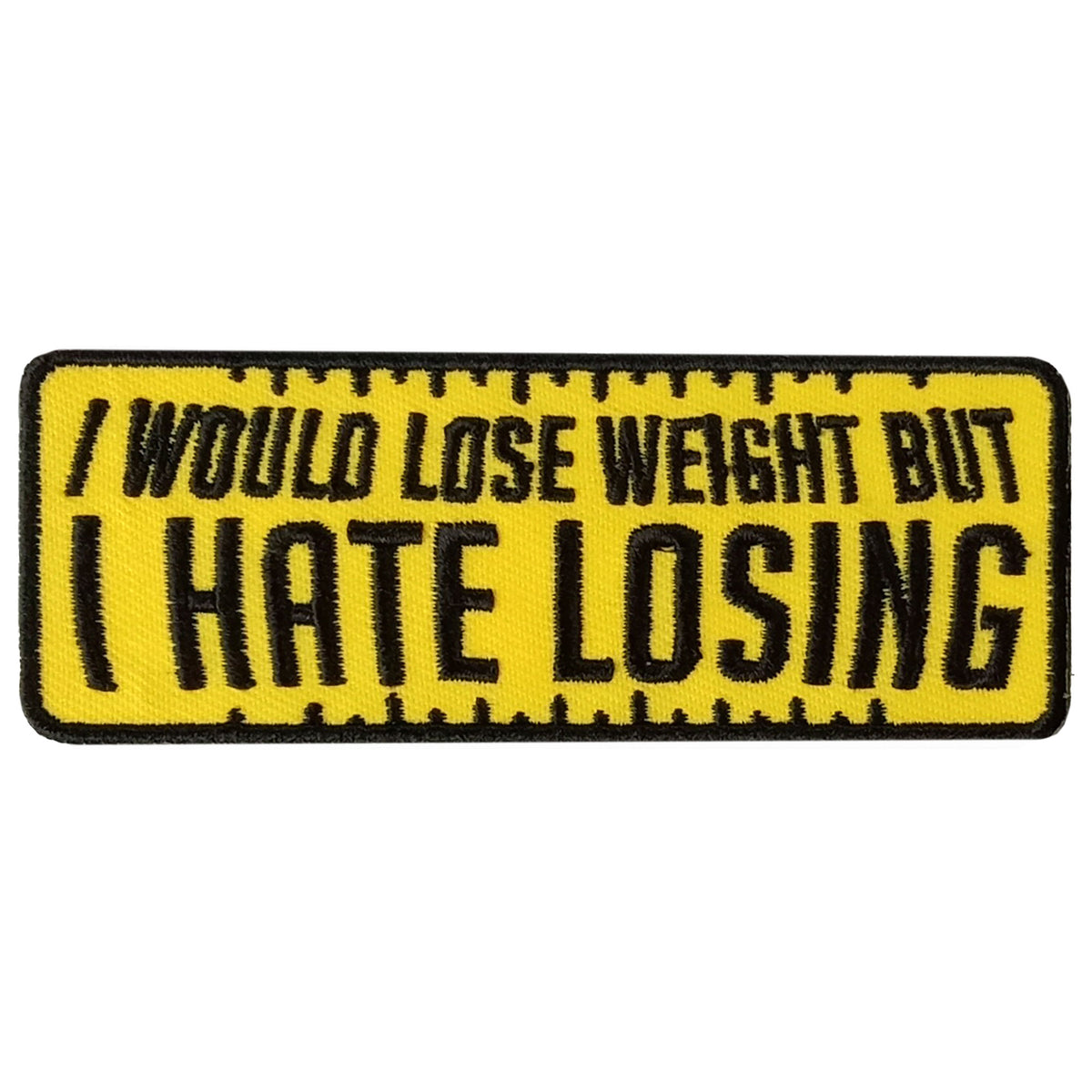 Hot Leathers HATE LOOSING 4 x 1.5" Embroidered Patch