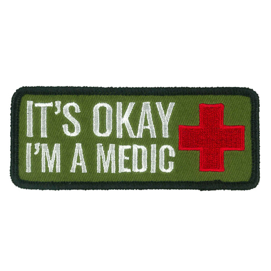 Hot Leathers OKAY MEDIC 4 x 1.5 Embroidered Patch