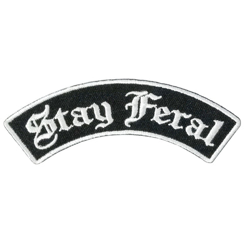 Hot Leathers ROCKER STAY FERAL TOP 4 x 1.3" Embroidered Patch