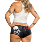 Hot Leathers PTB7007 Red Roses Boy Shorts
