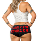 Hot Leathers PTB7251 I Feel A Sin Coming On Boy Shorts
