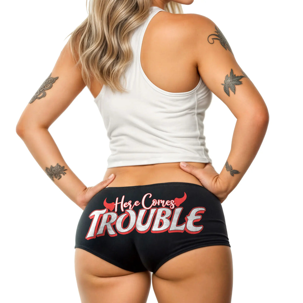Hot Leathers Here Comes Trouble Boy Shorts