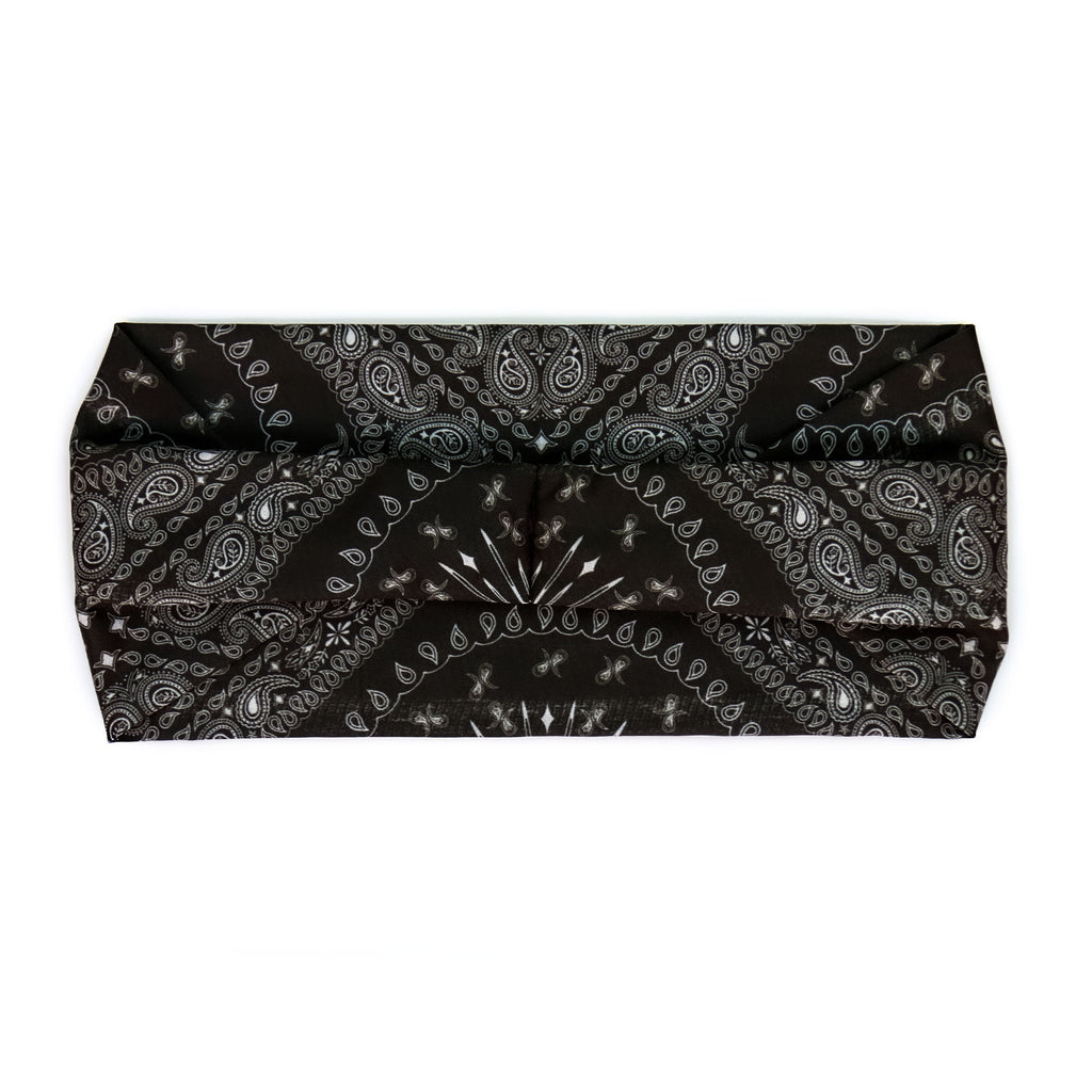 Hot Leathers Bling Bands Black Bandana Rhinestone Crystal Headband Wraps RWC2004
