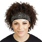 Hot Leathers Bling Bands Black Bandana Rhinestone Crystal Headband Wraps RWC2004